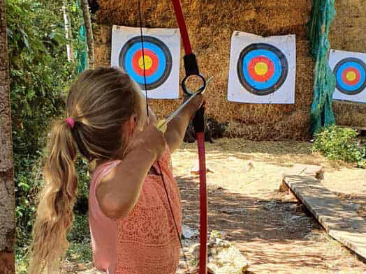 Archery range in Dinopark Funtana
