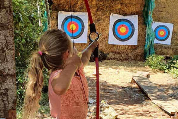 Archery range in Dinopark Funtana