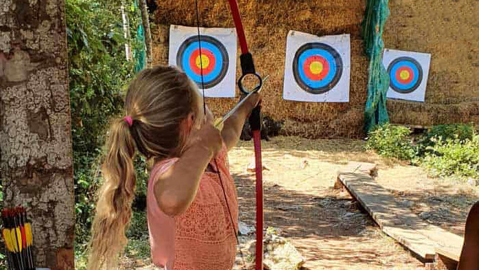 Archery range in Dinopark Funtana